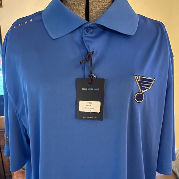 St. Louis Blues (NHL) Men's Large Polo Shirt NWT - Picture 1 of 2